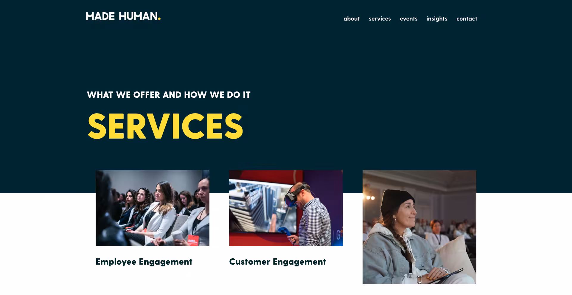Events Agency Website screenshot 2