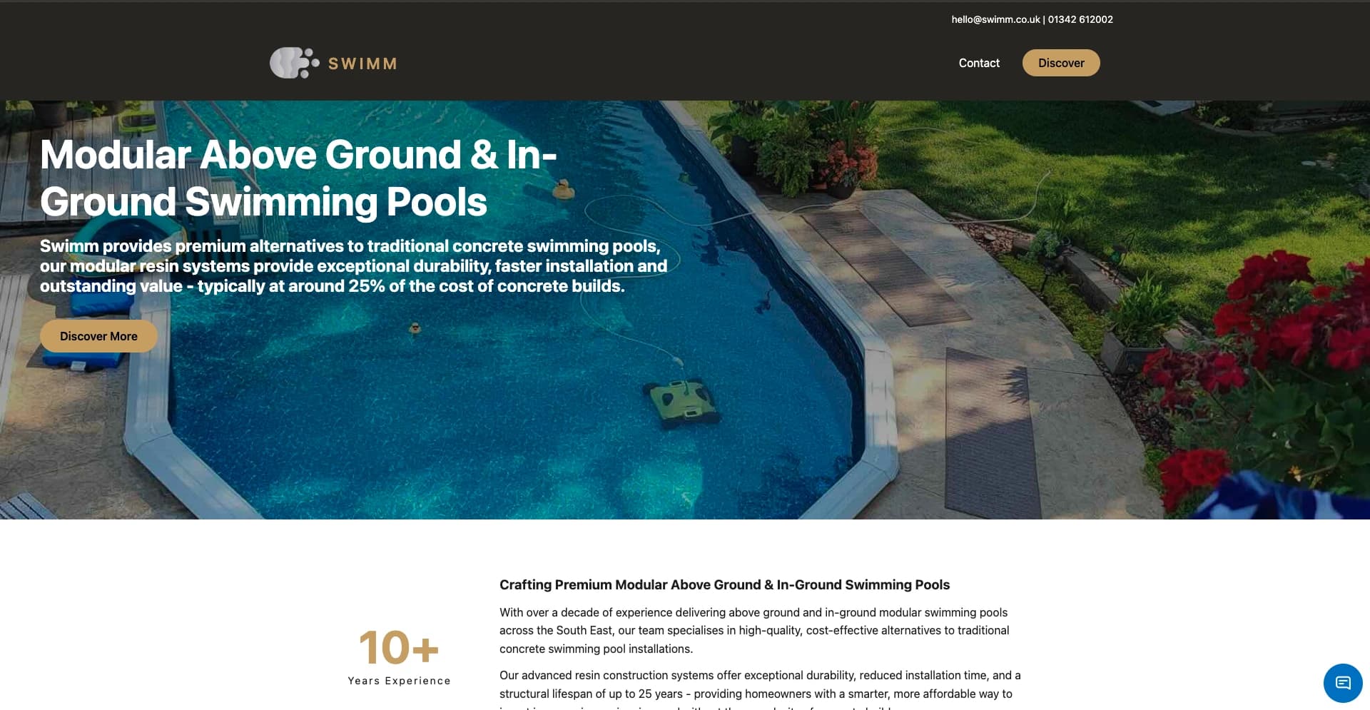 Swimming Pool Contractor Website