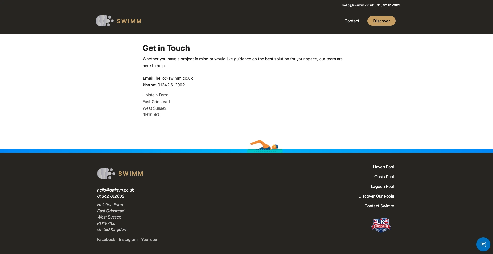 Swimming Pool Contractor Website screenshot 3